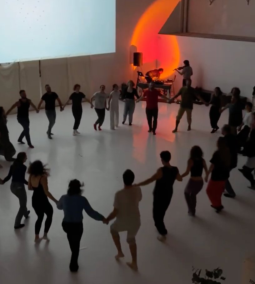 Circle dance from above